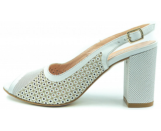 Женские босоножки Evromoda 329.979 Beyaz Deri