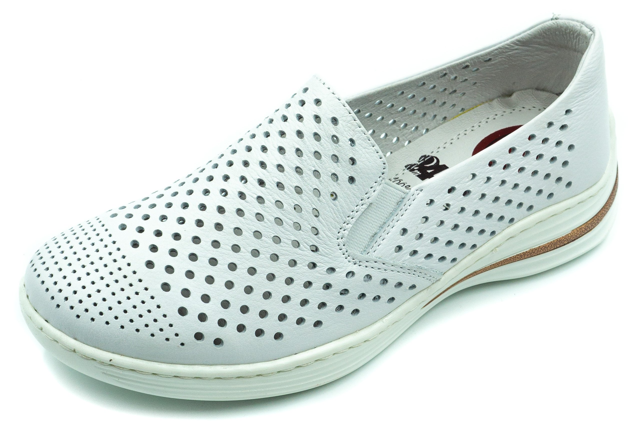 Женские мокасины 24pfm L6-69822-15 White-F