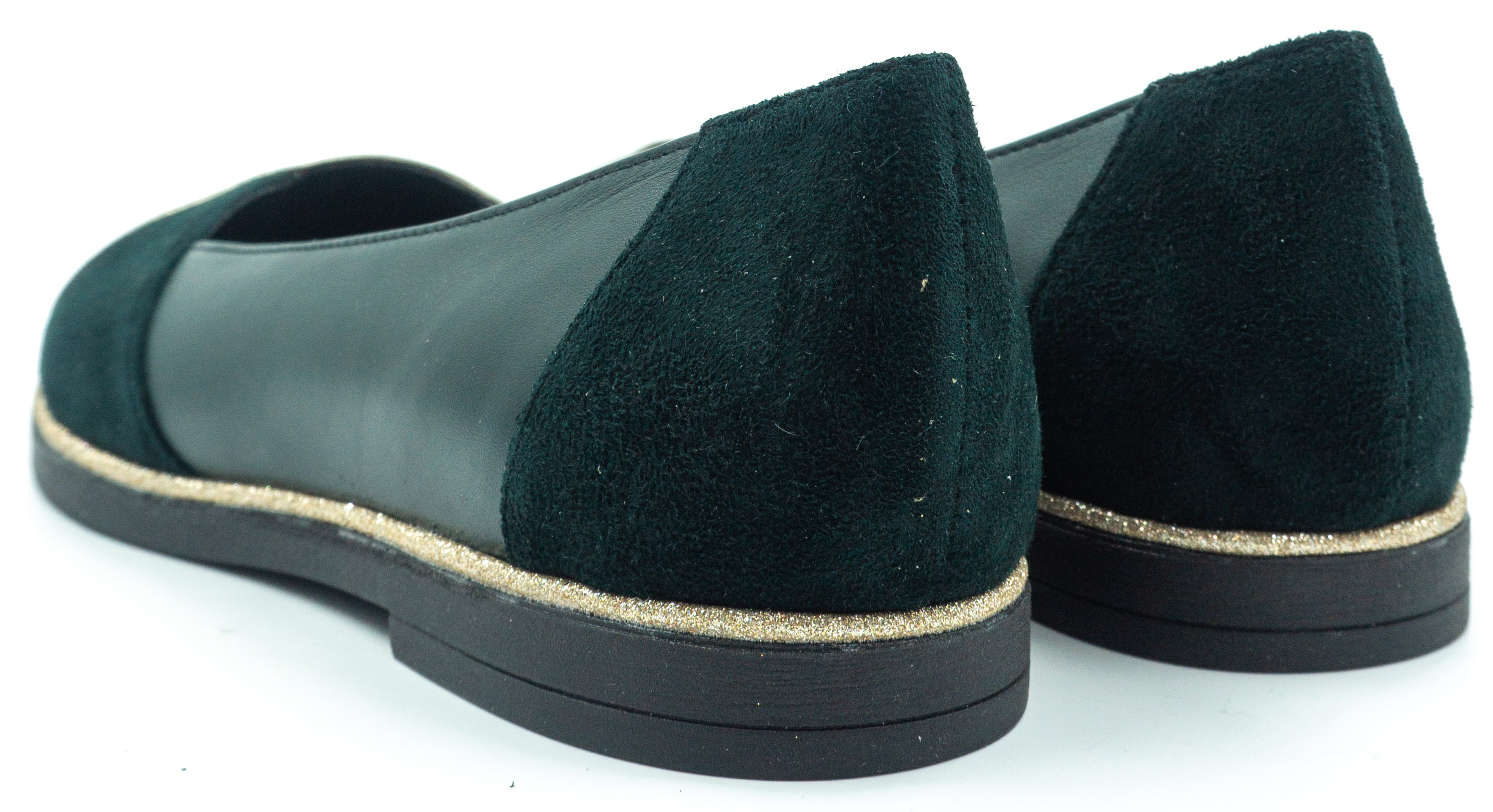 Женские балетки Gina 6927 зел.шк.